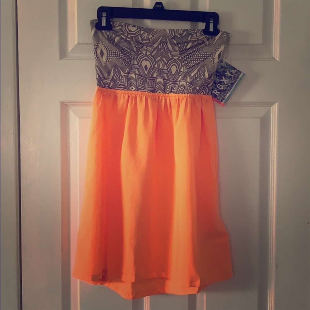 Roxy gray and orange summer dress